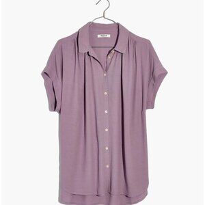 Madewell Central Drapey Shirt, size XS in Lavender